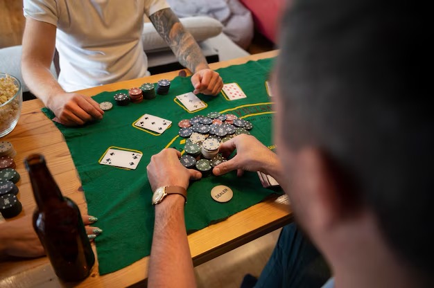 km77 Texas Hold'em poker table interface on mobile